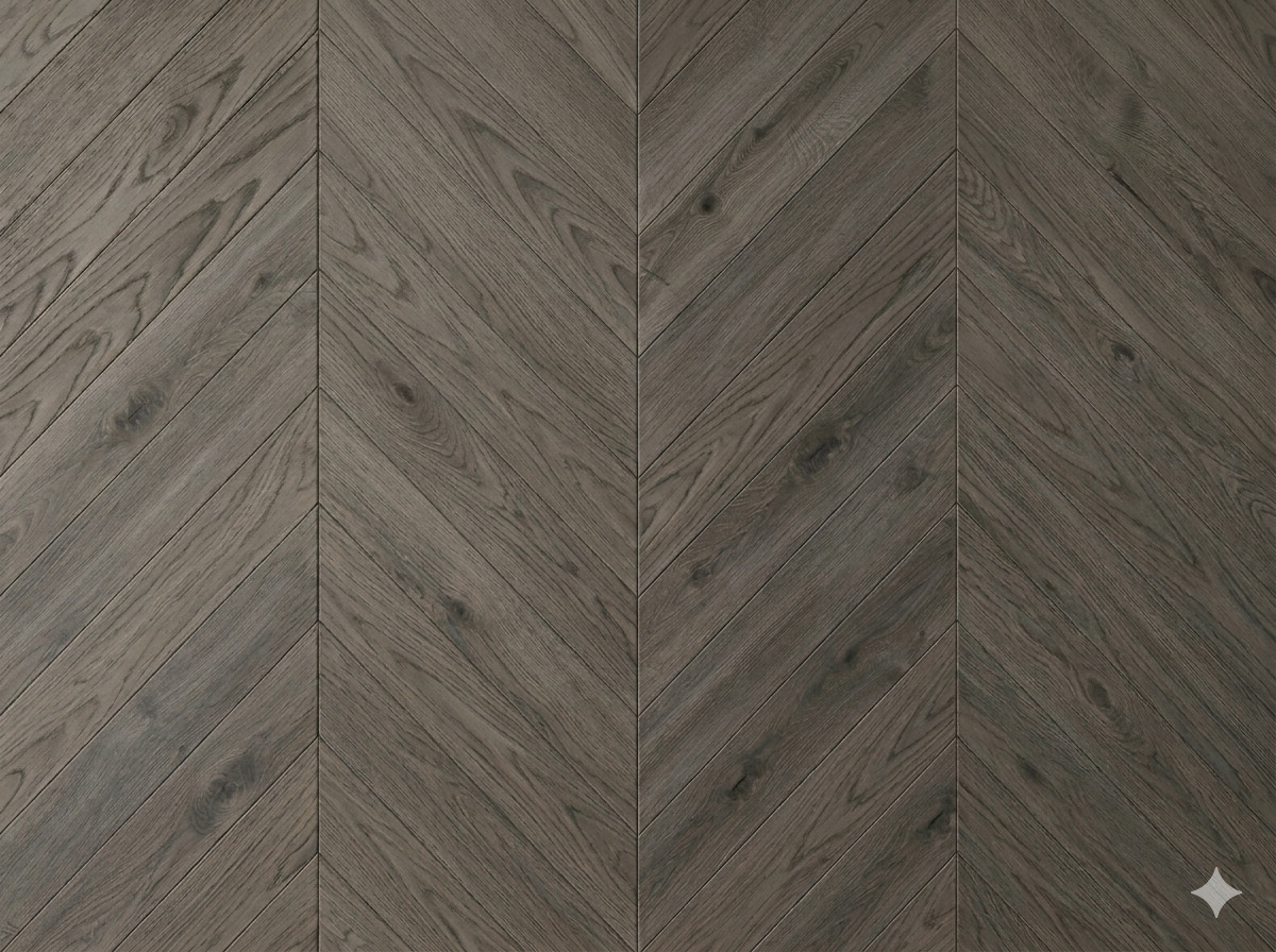 פרקט שברון - אפור גרפיט